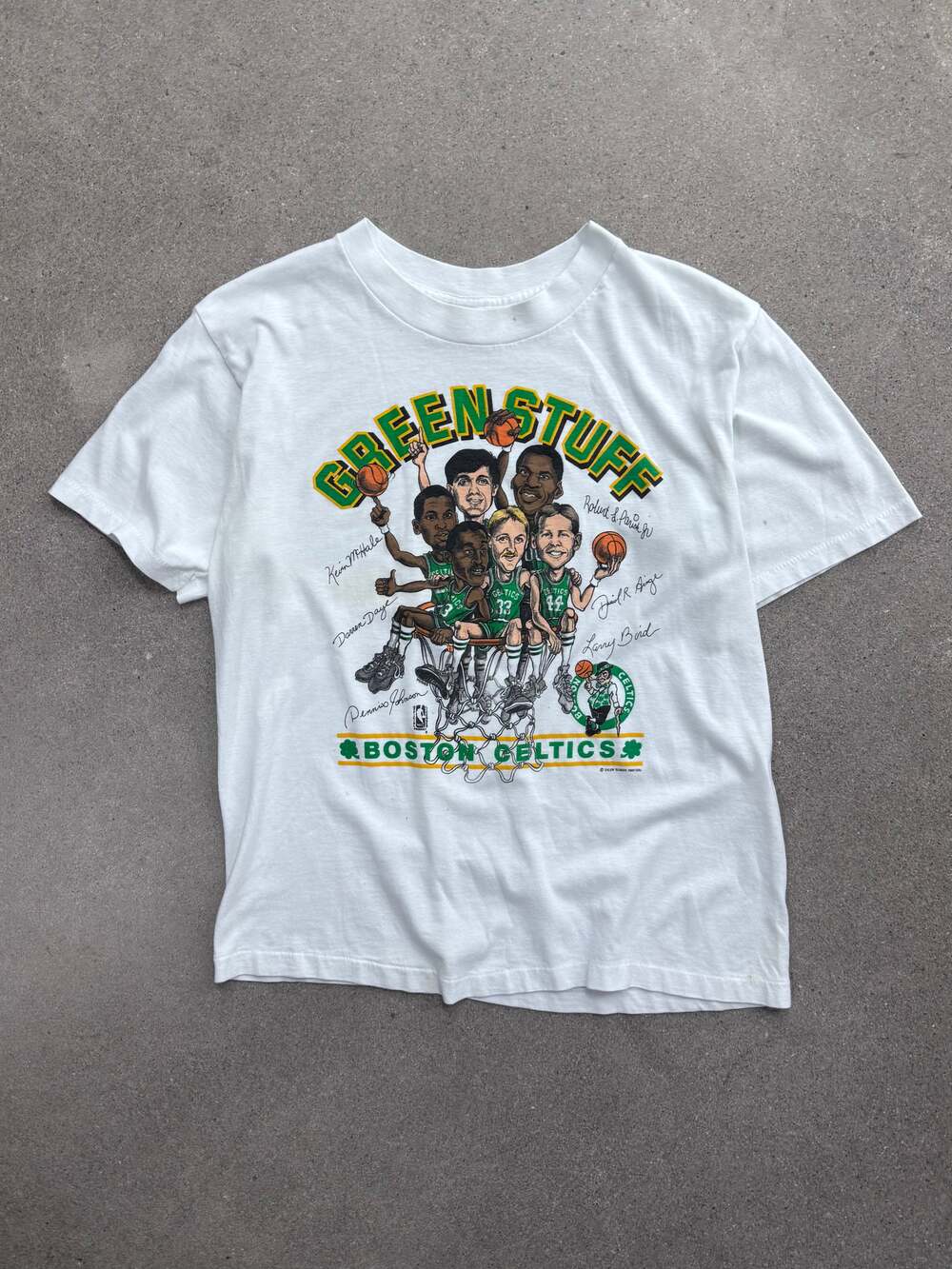 Vintage Salem Sportswear Boston Celtics Green Stuff NBA T-Shirt - M
